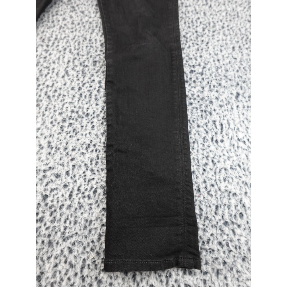 Hudson Collin Skinny Jeans Womens 27 Black Flap Pocket NW422ZAJ - Picture 3 of 13